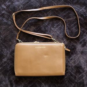 NWOT Levenger Leather Convertible Clutch Crossbody